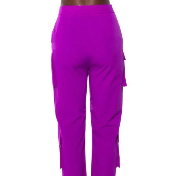 Elaine Violet: High Waist Cargo Slacks Large - Picture 4 of 7